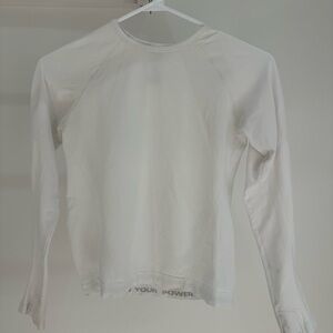 Athleta Girl White Long Sleeve athletic Top